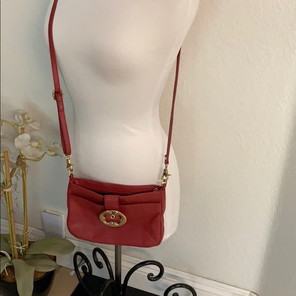 Authentic Emma Fox Red Leather Crossbody - Picture 6 of 8